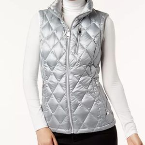 Calvin Klein silver puffer vest medium